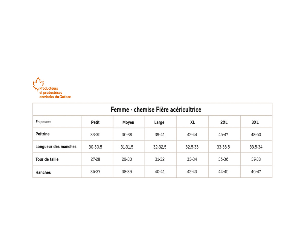 Chemise acéricultrice