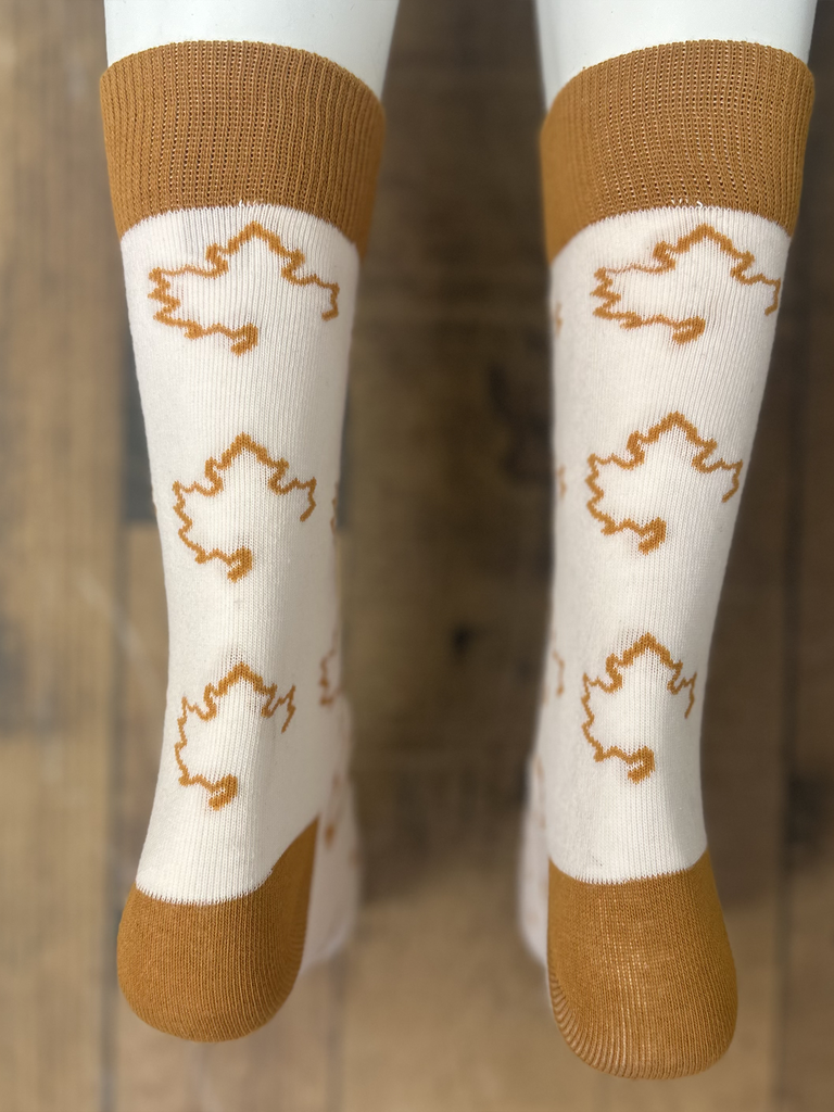 Producteurs et productrices acéricole du québec - Bas classiques tissés (blanc / orange)