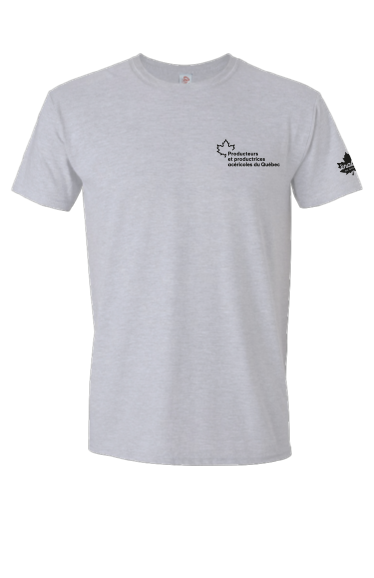 Producteurs et productrices acéricoles du Québec - 2106U T-shirt coton unisexe (Gris pâle chiné) - SE. S16333 (AVG) - SE. S16334 (MG)