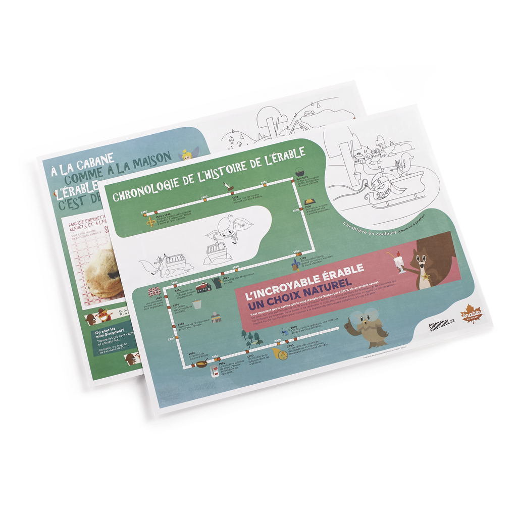 Napperons éducatifs - Paquet de 250