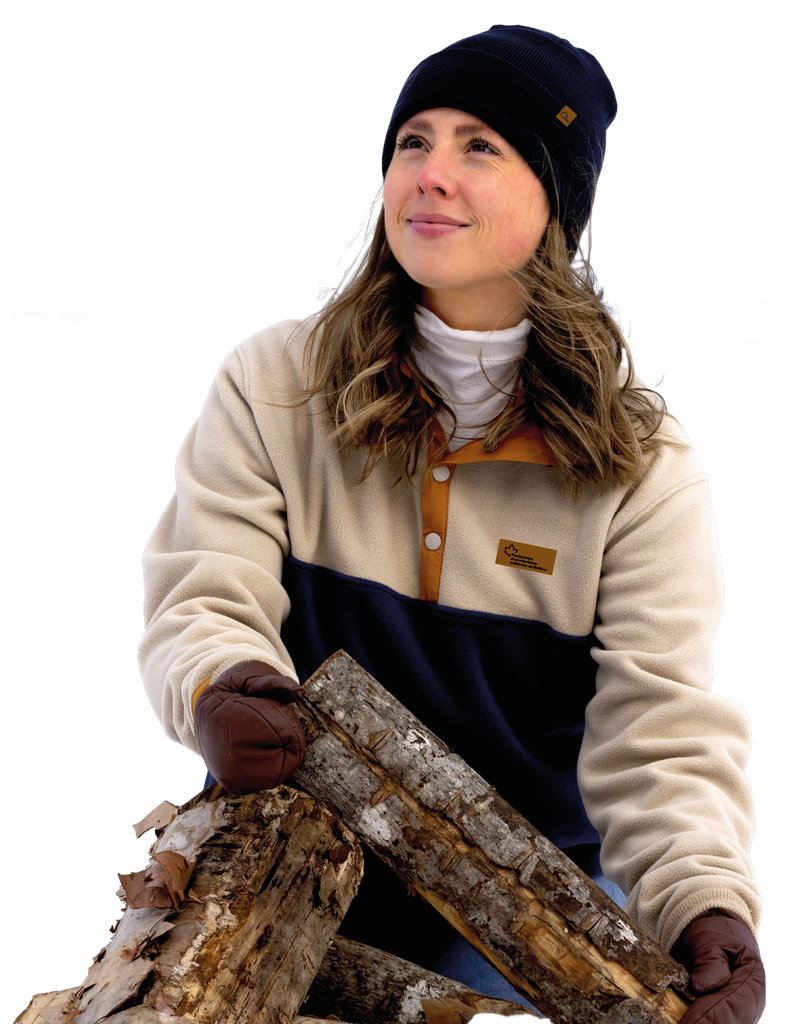 Producteurs et productrices acéricoles du Québec - XMP212U Micro polar rétro - EC. EC1220 (AVG) TAUPE / MARINE