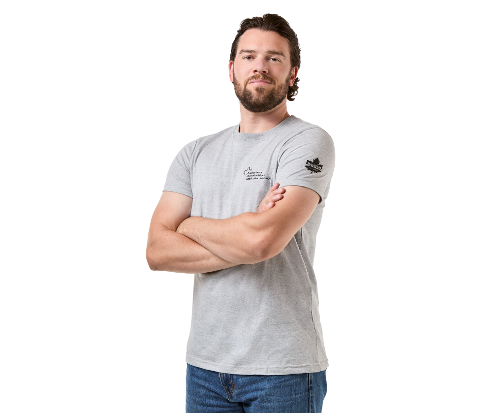 Producteurs et productrices acéricoles du Québec - 2106U T-shirt coton unisexe (Gris pâle chiné) - SE. S16333 (AVG) - SE. S16334 (MG)