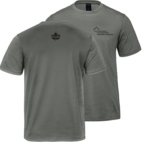 Producteurs et productrices acéricoles du Québec (SAUGE) - S05500 T-shirt en coton biologique unisexe - SE. S16333 (AVG) + SE. S16334 (NUQUE)